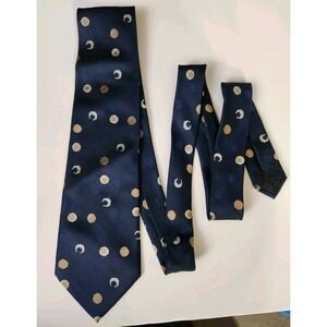 Daniel Craig Pure Silk Tie Hand Made In Italy Blue Polka Dots